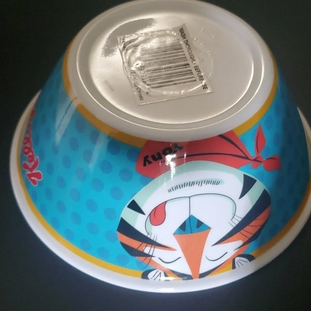 Tony the Tiger Bowl vintage Kelloggs cereal colorful breakfast fun